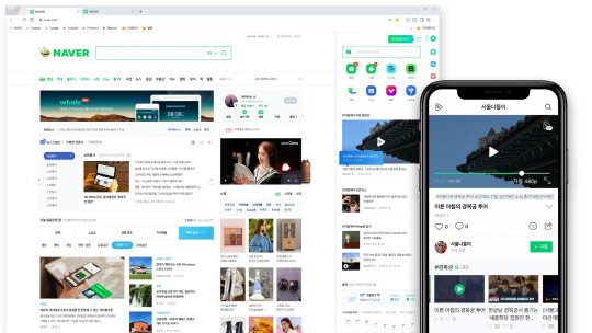 모바일에서 보던 동영상을 PC에서 그대로 이어볼 수 있는 웨일 브라우저 그린닷의 '핸즈오프' 기능.  네이버 제공